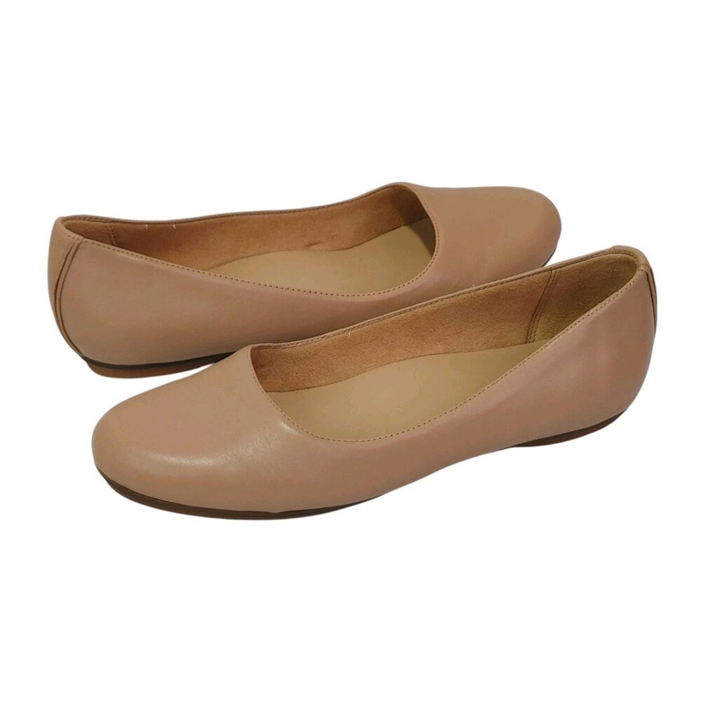 Naturalizer Maxwell Leather Ballet Flats Women's Size 8 Color Crème Brulee